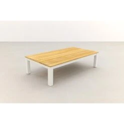VDG Mindo Loungetafel 150x75 Cm. - Alu/Teak - White -Tuinwinkel 1000061075 0102