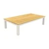 VDG Mindo Loungetafel 150x75 Cm. - Alu/Teak - White 2 VDG Mindo Loungetafel 150x75 Cm. - Alu/Teak - White -Tuinwinkel 1000061075
