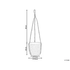 Beliani Bloempot Voor Binnen RUFFE - Beige Zeewier -Tuinwinkel 1000062262 0102