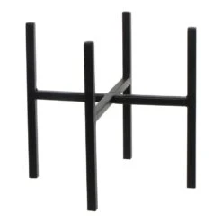 Mica Decorations Ascot Plantenstandaard L24 X B24 X H25 Cm Zwart