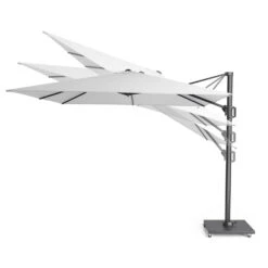 Platinum Challenger Zweefparasol T1 Premium 4x3 M. - Havana Taupe -Tuinwinkel 1000073319 0102