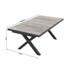 VDG Ottowa Uitschuifbare Tuintafel 205-265 X 100 Cm -Tuinwinkel 1000074474 0101