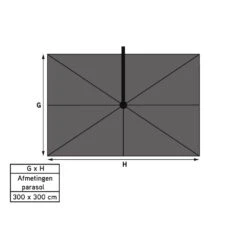 4-Seasons Zweefparasol Siesta Premium 300 X 300 Cm - Mid Grey 8 4-Seasons Zweefparasol Siesta Premium 300 X 300 Cm - Mid Grey -Tuinwinkel 1000074476 0102