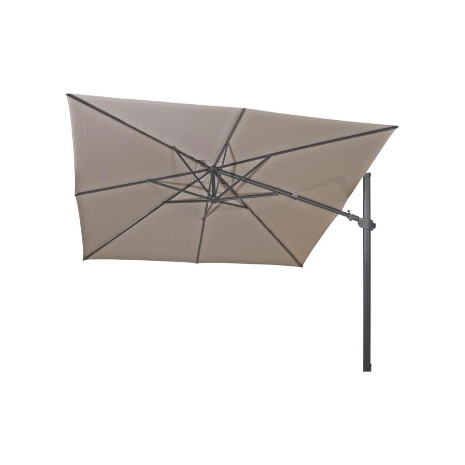 4 Seasons Zweefparasol Siesta Premium 300 X 300 Cm - Taupe 4 4 Seasons Zweefparasol Siesta Premium 300 X 300 Cm - Taupe - Afbeelding 2