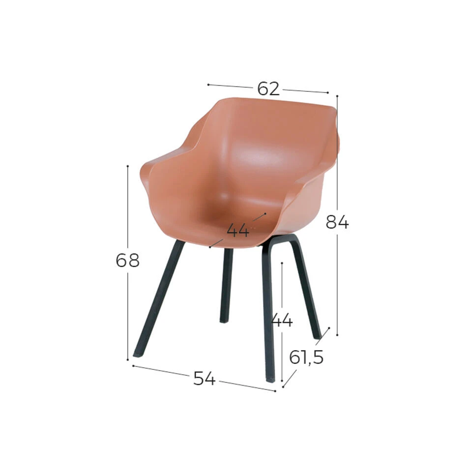 Hartman Sophie Element Dining Armstoel- Italian Terra - 4 St. 4 Hartman Sophie Element Dining Armstoel- Italian Terra - 4 St. - Afbeelding 2