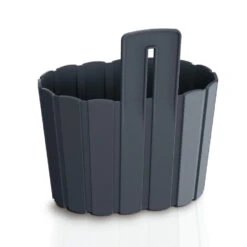 Merkloos Prosperplast Plantenpot - Antraciet - Ophang - Kunststof - D20xH15 Cm -Tuinwinkel 1000077398 0101