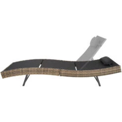 Tectake - Ligbed Delphine- 211 Cm Lang - Natuur -Tuinwinkel 1000077828 0102