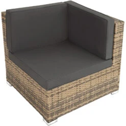 Tectake - Loungeset Venetië - Wicker - Naturel -Tuinwinkel 1000077856 0103