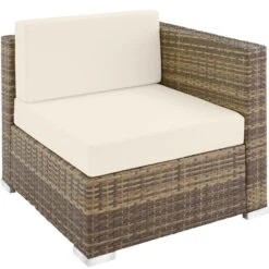 Tectake - Loungeset Parijs - Wicker - Naturel -Tuinwinkel 1000077878 0103