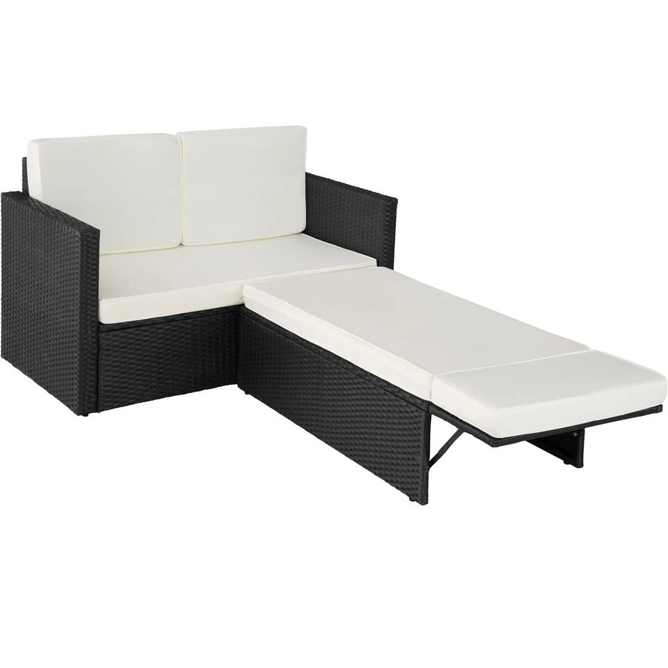 Tectake - Wicker Loungesofa Corfu - Zwart 5 Tectake - Wicker Loungesofa Corfu - Zwart - Afbeelding 3