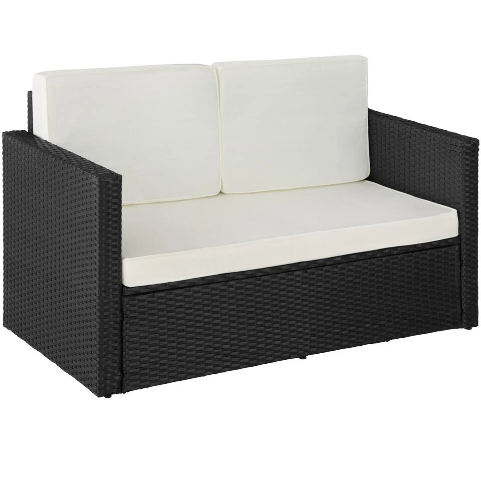 Tectake - Wicker Loungesofa Corfu - Zwart 6 Tectake - Wicker Loungesofa Corfu - Zwart - Afbeelding 4