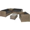 Tectake - Loungeset Pisa Met Opbergbox Kussens - Wicker - Naturel 1 Tectake - Loungeset Pisa Met Opbergbox Kussens - Wicker - Naturel -Tuinwinkel 1000077886