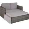 Tectake - Loungesofa Corfu-wicker Tuinset- Grijs -Tuinwinkel 1000077892