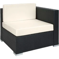 Tectake - Loungeset Parijs - Wicker - Zwart 9 Tectake - Loungeset Parijs - Wicker - Zwart -Tuinwinkel 1000077893 0103