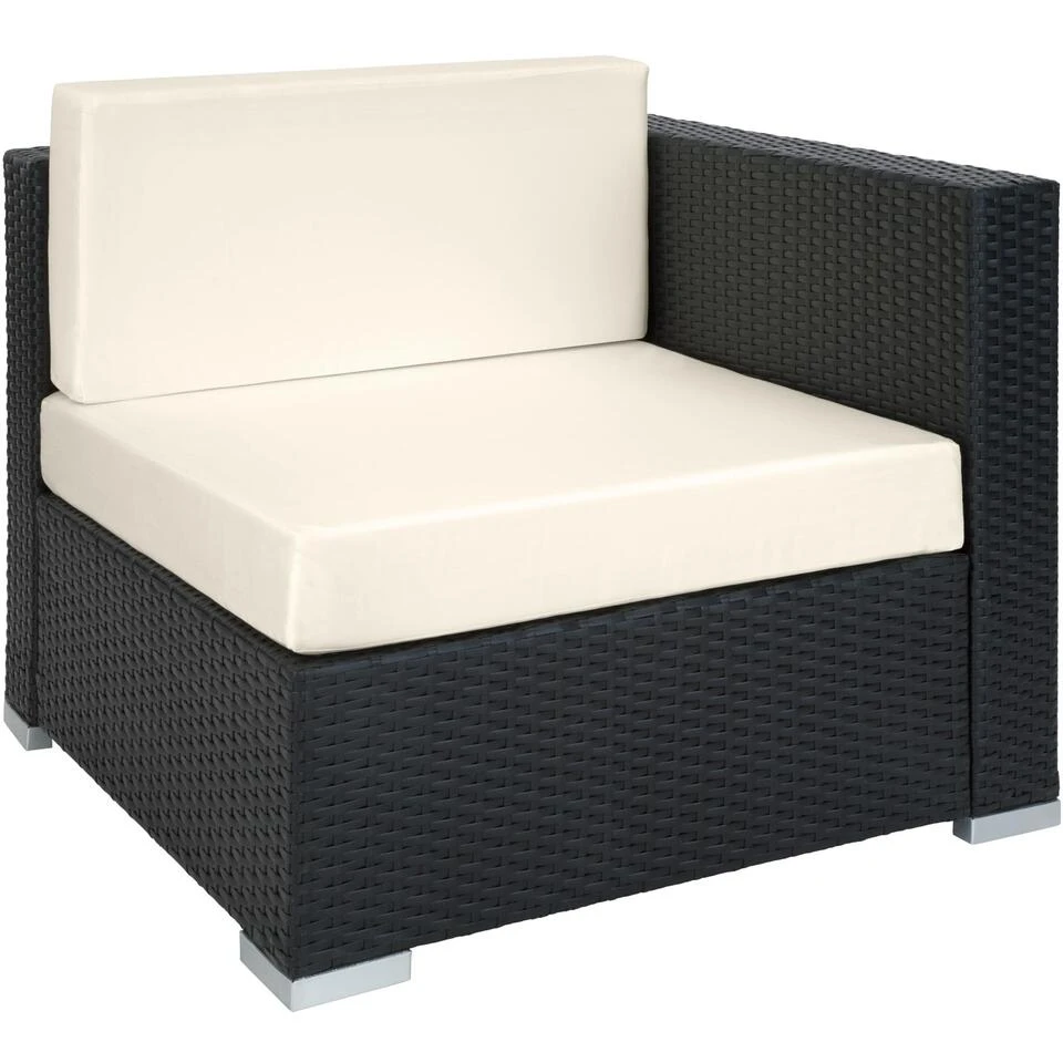 Tectake - Loungeset Parijs - Wicker - Zwart 6 Tectake - Loungeset Parijs - Wicker - Zwart - Afbeelding 4