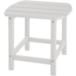 Tectake - 2 Tuinstoelen Janis Met Tafel - Houtlook - Wit -Tuinwinkel 1000078042 0103