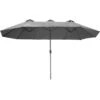 Tectake - Dubbele Parasol Silia - Terrasparasol Zonwering - Grijs -Tuinwinkel 1000078078