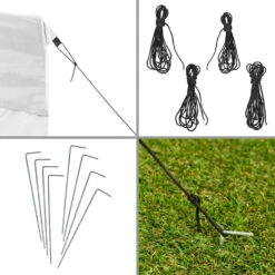 Tectake - Partytent 3x3 M. Opvouwbaar - 2 Wanden - Wit -Tuinwinkel 1000078106 0103