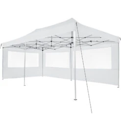 Tectake - Partytent 3x6 M. Opvouwbaar- 4 Wanden- Wit -Tuinwinkel 1000078108 0102