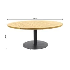 Taste Saba Low Dining Tafel - Ø160 Cm. Ronde Tuintafel -Tuinwinkel 1000080785 0101