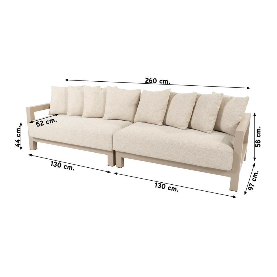 4 Seasons Raffinato 4-zits Loungebank 4 4 Seasons Raffinato 4-zits Loungebank - Afbeelding 2