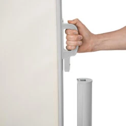 Tectake - Uittrekbaar Aluminium Windscherm Tuinscherm 200 X 300 Cm Beige -Tuinwinkel 1000082551 0103