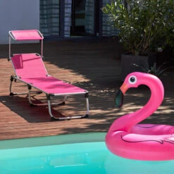 Tectake - Ligbed Zonnestoel Aurelie - Grijs -Tuinwinkel 1000083097 0102