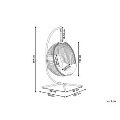 Beliani Hangstoel ARCO - Beige Polyester 8 Beliani Hangstoel ARCO - Beige Polyester -Tuinwinkel 1000084499 0102