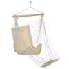 HI Hangstoel Met Voetensteun Katoen Canvas Beige -Tuinwinkel 1000085424