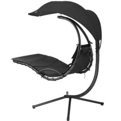 Tectake - Hangstoel Ligbed Maja - Zwart -Tuinwinkel 1000086431 0102