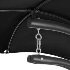 Tectake - Hangstoel Ligbed Maja - Zwart -Tuinwinkel 1000086431 0103