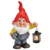 G. Wurm Tuinkabouter Met Lantaarn - Waxinelichtje - Polystone - 40 Cm -Tuinwinkel 1000086531