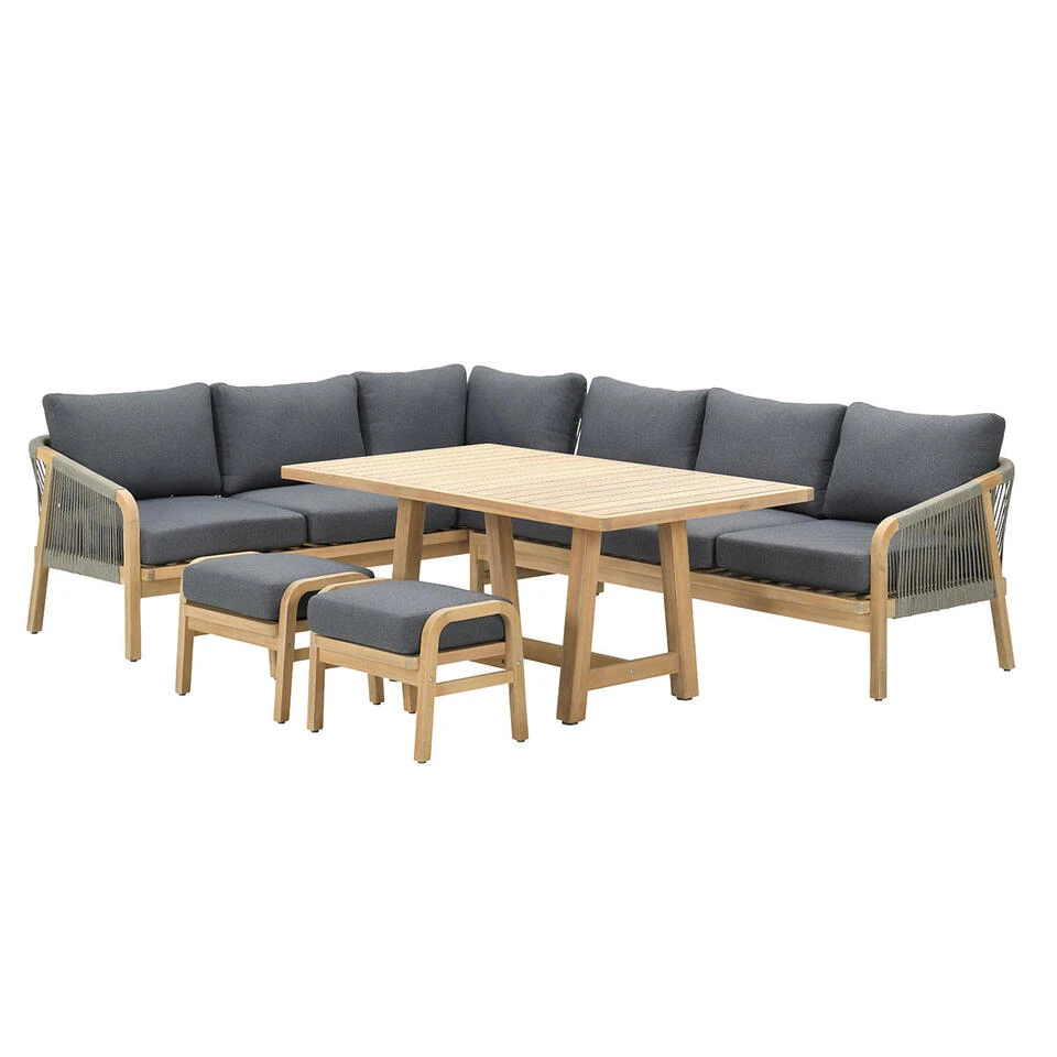 Garden Impressions Alora Lounge Dining Set 5-delig L-donker Grijs 3 Garden Impressions Alora Lounge Dining Set 5-delig L-donker Grijs