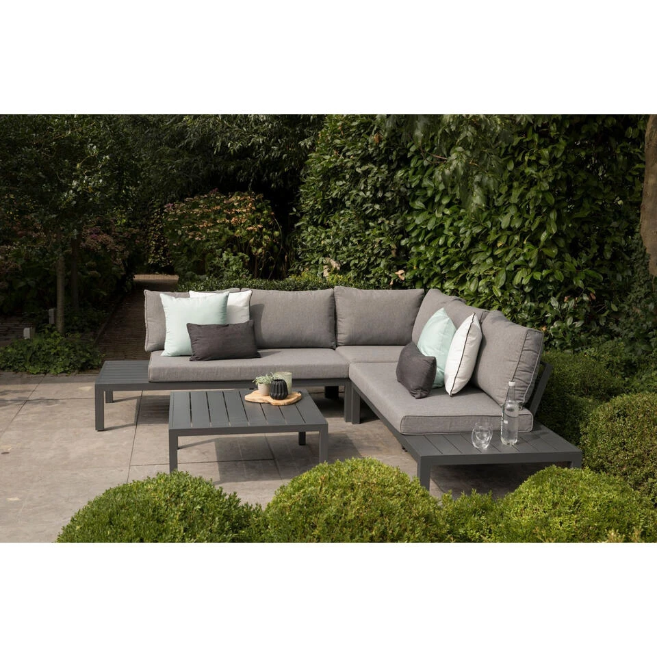 Exotan Loungeset Incl. Kussens - Aluminium - Grijs - 63x245x245 5 Exotan Loungeset Incl. Kussens - Aluminium - Grijs - 63x245x245 - Afbeelding 3