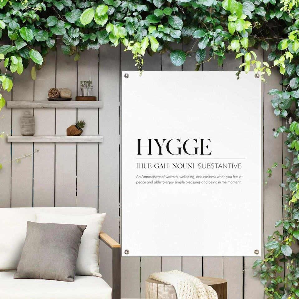 Tuinposter Hygge 80x60 Cm Zwart-Wit 4 Tuinposter Hygge 80x60 Cm Zwart-Wit - Afbeelding 2