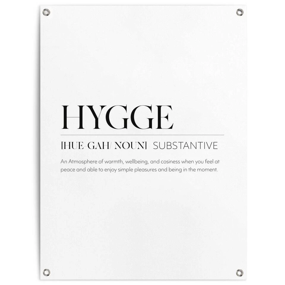 Tuinposter Hygge 80x60 Cm Zwart-Wit 3 Tuinposter Hygge 80x60 Cm Zwart-Wit