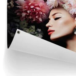 Tuinposter Vrouw Met Bloemenhoed 60x80 Cm Roze -Tuinwinkel 1000088339 0102