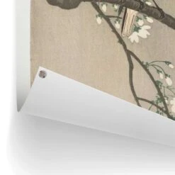 Tuinposter Ohara Koson Koolmezen Op Bloesemtak 80x60 Cm Beige -Tuinwinkel 1000088364 0102