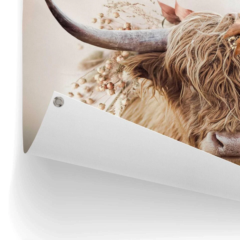 Tuinposter Highlander In Bloemen 60x80 Cm Beige 5 Tuinposter Highlander In Bloemen 60x80 Cm Beige - Afbeelding 3