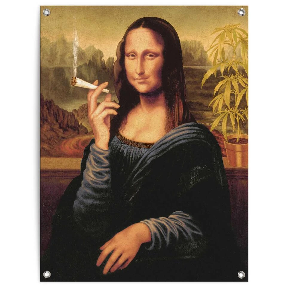 Tuinposter Mona Lisa - Joint 80x60 Cm Bruin 3 Tuinposter Mona Lisa - Joint 80x60 Cm Bruin