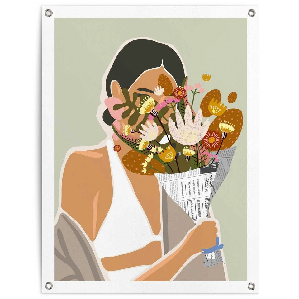 Tuinposter Boeket Bloemen 80x60 Cm Bont 3 Tuinposter Boeket Bloemen 80x60 Cm Bont