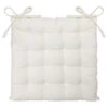 Atmosphera Stoelkussen - Wit - Katoen - 38 X 6 Cm - Zitkussen -Tuinwinkel 1000090698