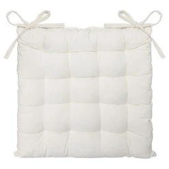 Atmosphera Stoelkussen - Wit - Katoen - 38 X 6 Cm - Zitkussen