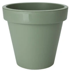 Pro Garden Plantenpot/bloempot - Tuin - Kunststof - Groen - D25 Cm