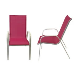 Happy Garden Buitenstoelen MARBELLA - Roze - Aluminium -Tuinwinkel 1000092284 0103