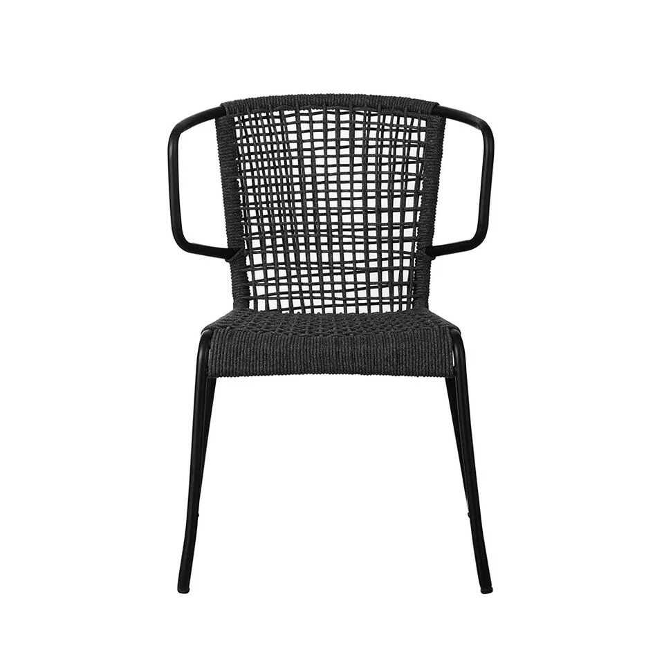 Tuinstoel Dora Touw Antraciet - 61x57x77 Cm - Touw - Grijs 5 Tuinstoel Dora Touw Antraciet - 61x57x77 Cm - Touw - Grijs - Afbeelding 3