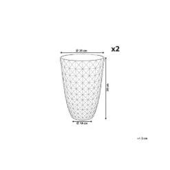 Beliani Plantenbak Voor Buiten FERIZA - Blauw Klei-vezelmengsel 8 Beliani Plantenbak Voor Buiten FERIZA - Blauw Klei-vezelmengsel -Tuinwinkel 1000094080 0102