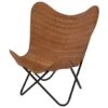 Billy Vlinderstoel Cognac - Leder - Bruin -Tuinwinkel 1000094348