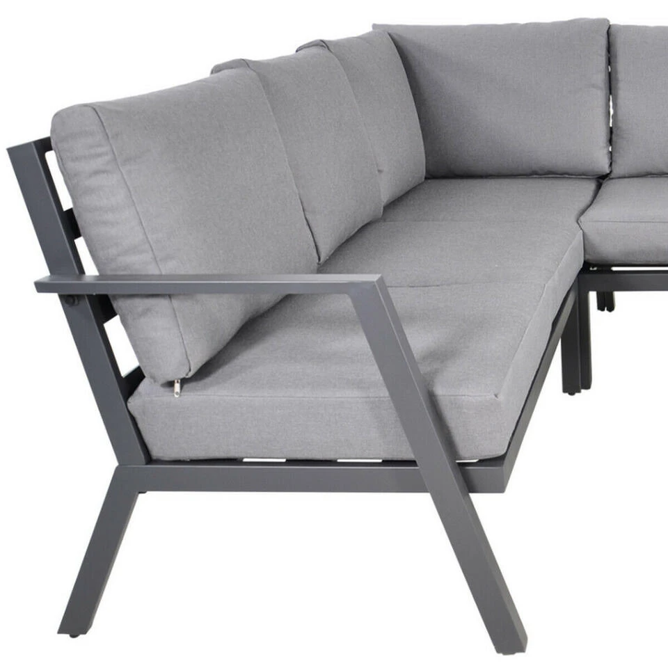 Loungehoekset Marah - Stof - Grijs 6 Loungehoekset Marah - Stof - Grijs - Afbeelding 4