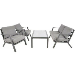 Loungeset Marah - Stof - Grijs -Tuinwinkel 1000094352 0102
